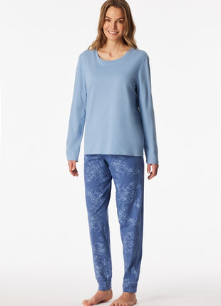 Schiesser pyjama pantalon long Uncover bleu clair femme
