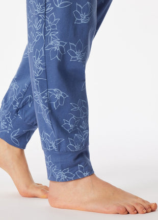 Schiesser pyjama pantalon long Uncover bleu clair femme