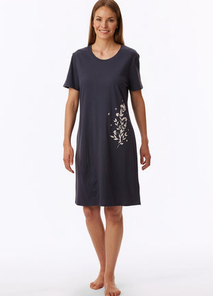 Robe de nuit Schiesser Uncover gris-bleu femme