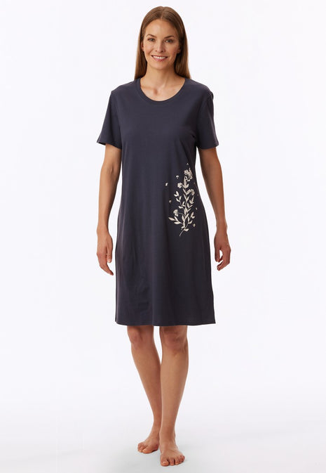 Robe de nuit Schiesser Uncover gris-bleu femme