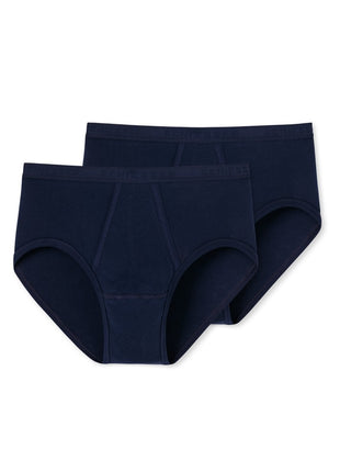 Schiesser slip 2 pack original classics 1-1 rib sports briefs navy heren