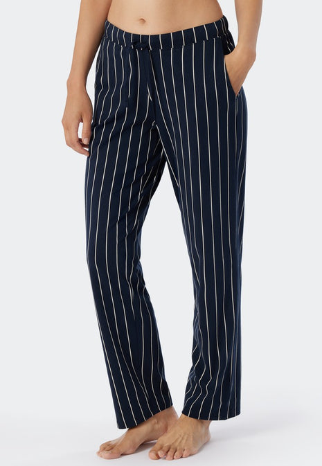 Schiesser broek mix + relax blue stripes dames