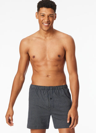 Schiesser lot de 2 boxers en coton biologique bleu pour homme