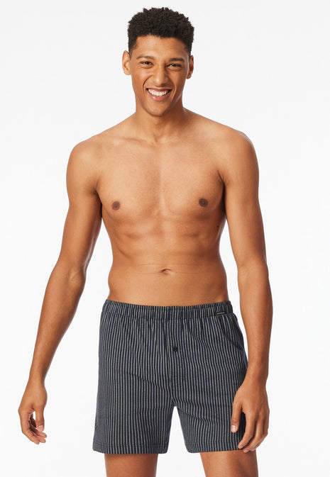 Schiesser boxershort 2 pack organic cotton blauw heren