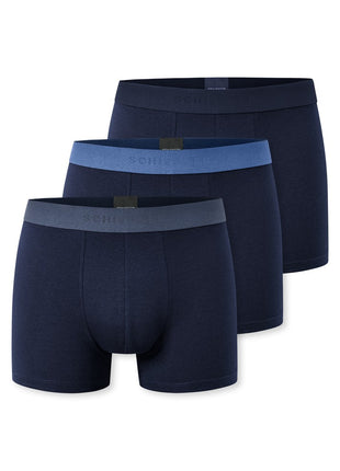 Lot de 3 boxers Schiesser 95/5 en coton bio bleu nuit pour homme