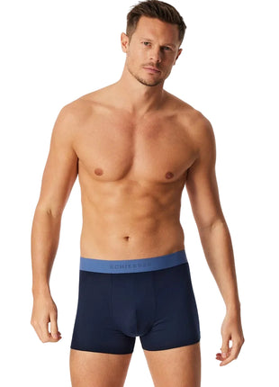 Lot de 3 boxers Schiesser 95/5 en coton bio bleu nuit pour homme
