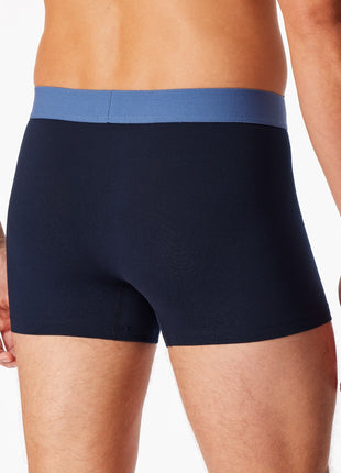 Lot de 3 boxers Schiesser 95/5 en coton bio bleu nuit pour homme