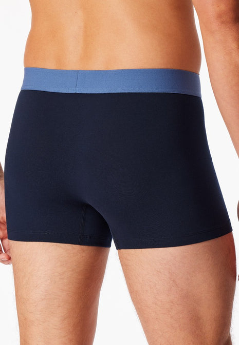 Schiesser short 3 pack 95/5 organic cotton boxer briefs midnight blue heren