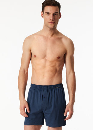 Schiesser boxershort 2 pack organic cotton donkerblauw heren