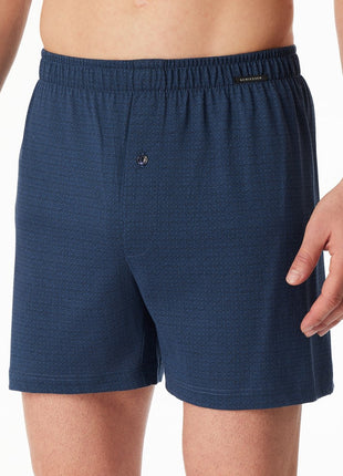 Schiesser boxershort 2 pack organic cotton donkerblauw heren