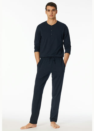 Schiesser lange broek mix + relax blue heren