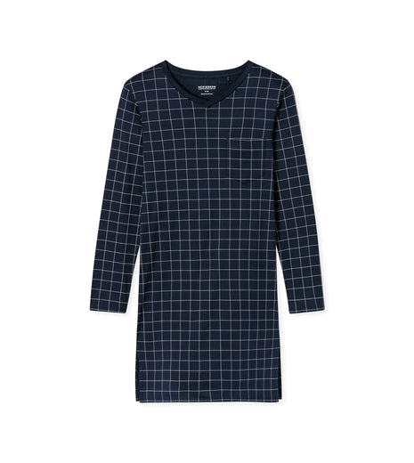 Schiesser nachthemd fine interlock nightblue heren