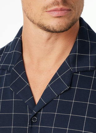 Schiesser pyjama lange broek fine interlock nightblue heren