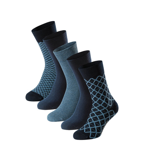 Schiesser sokken 5 paar bluebird stay fresh socks blue combined2 heren