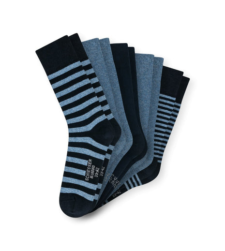 Schiesser sokken 5 paar bluebird stay fresh socks blue combined heren