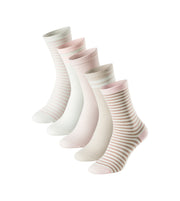 Schiesser 5 paires de chaussettes Bluebird Stay Fresh beige rosé pour femmes