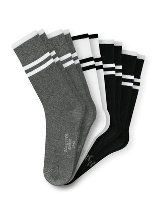 Schiesser sokken 5 paar bluebird stay fresh socks zwart gestreept gecombineerd heren