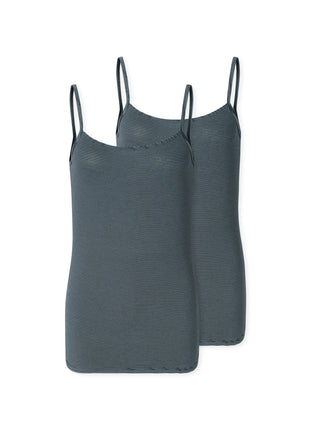 Schiesser topje 2 pack modal essentials spaghetti tops midnight blue dames