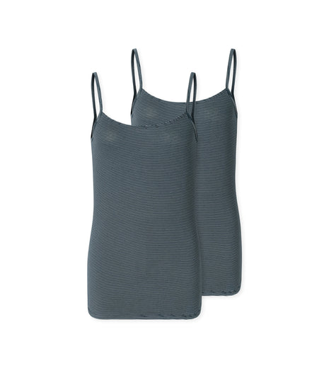 Schiesser topje 2 pack modal essentials spaghetti tops midnight blue dames