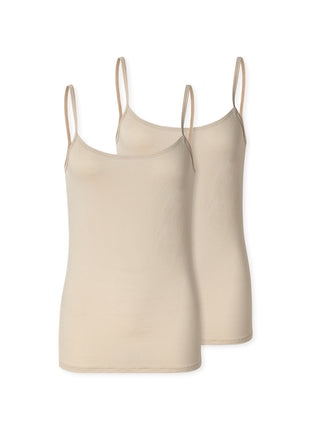 Schiesser topje 2 pack modal essentials spaghetti tops sand dames