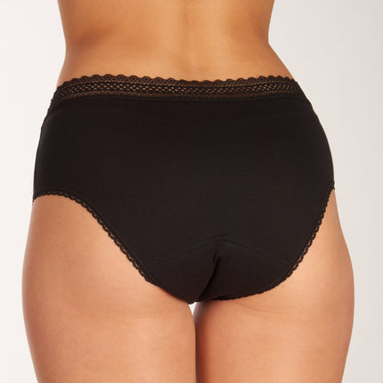 Schiesser menstruatie slip 2 pack secret care period panties lace medium flow black dames 176300-000 Schiesser slip menstruel lot de 2 secret care period panties lace medium flow black femmes
