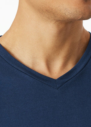 Schiesser pyjama korte broek casual essentials admiral blue heren 182200-801 Schiesser pyjama pantalon court casual essentials admiral blue hommes
