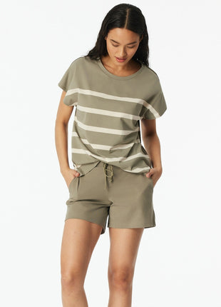 Schiesser pyjama korte broek casual nightwear jade dames 183568-713 Schiesser pyjama pantalon court casual nightwear jade femmes