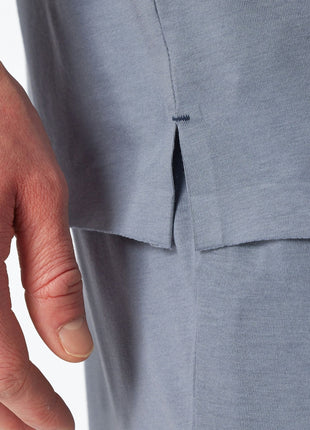 Schiesser pyjama korte broek modern bonded blue heren 183633-808 Schiesser pyjama pantalon court modern bonded blue hommes