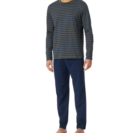 Schiesser pyjama lange broek casual essentials anthracite heren 182197-203 Schiesser pyjama pantalon long casual essentials anthracite hommes
