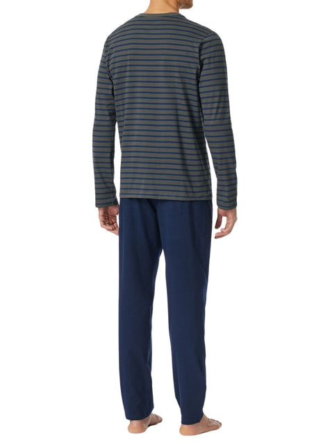 Schiesser pyjama lange broek casual essentials anthracite heren 182197-203 Schiesser pyjama pantalon long casual essentials anthracite hommes