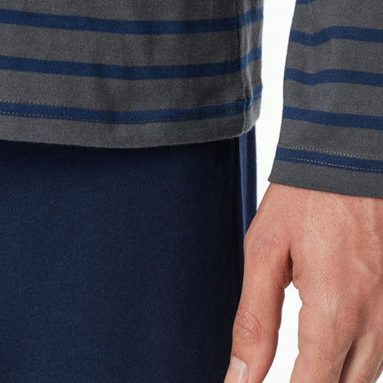 Schiesser pyjama lange broek casual essentials anthracite heren 182197-203 Schiesser pyjama pantalon long casual essentials anthracite hommes
