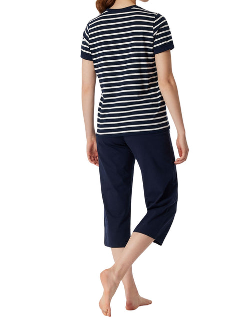 Schiesser pyjama lange broek casual essentials midnight blue dames 181254-804 Schiesser pyjama pantalon long casual essentials midnight blue femmes