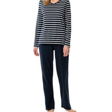 Schiesser pyjama lange broek casual essentials midnight blue dames 181756-804 Schiesser pyjama pantalon long casual essentials midnight blue femmes
