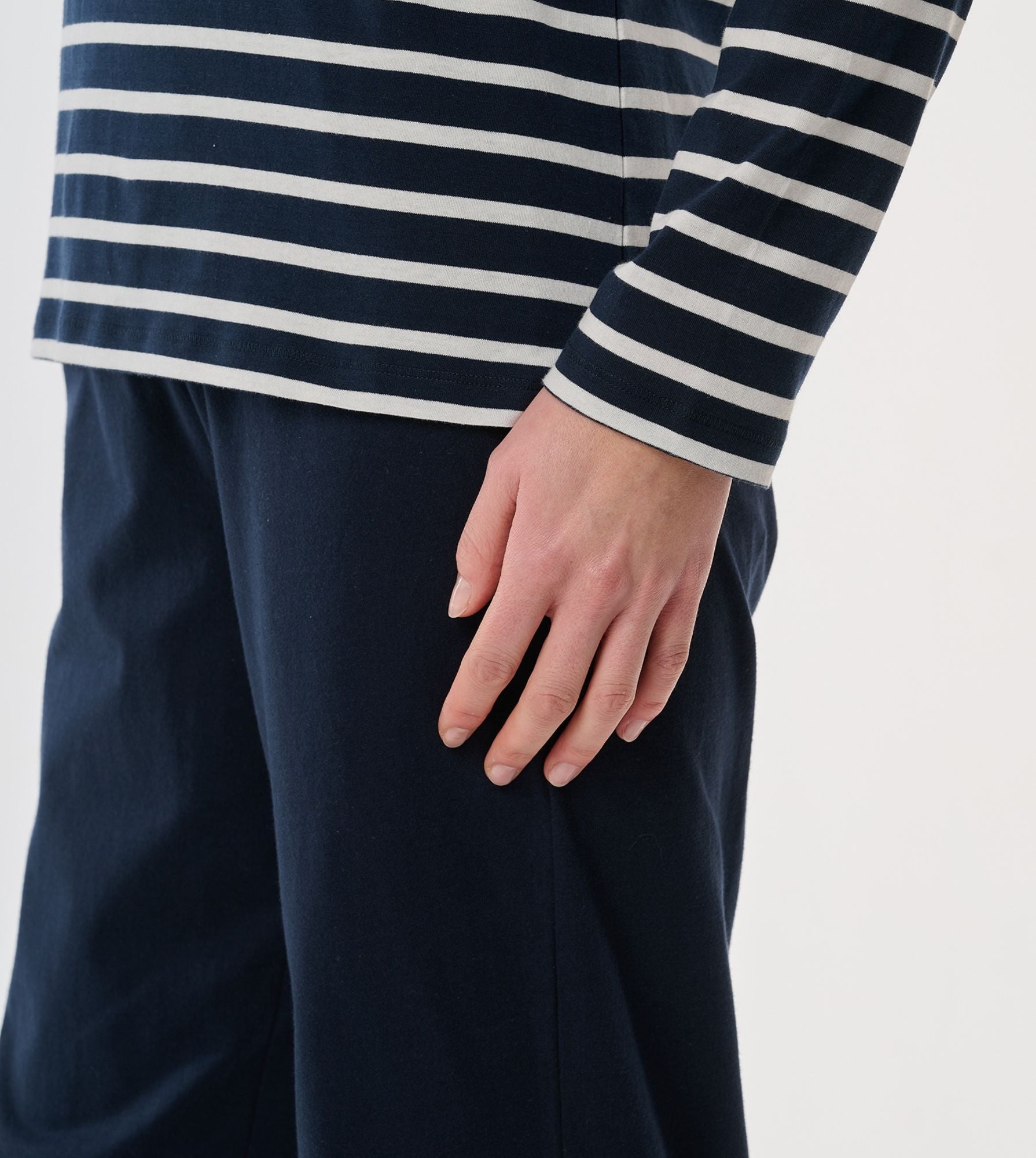 Schiesser Pyjama Casual Essentials met modieus omgeslagen mouwen online
