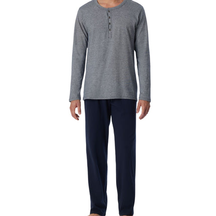 Schiesser pyjama lange broek selected premium inspiration blue heren 159630-800 Schiesser pyjama pantalon long selected premium inspiration blue hommes