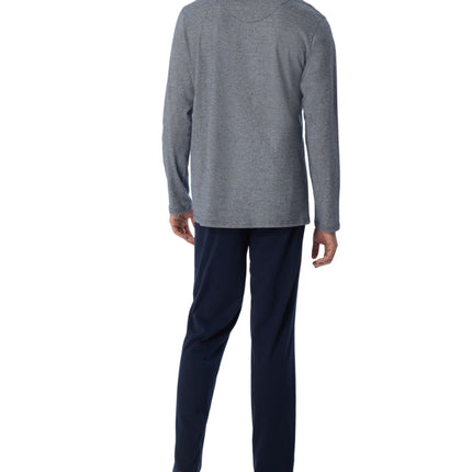 Schiesser pyjama lange broek selected premium inspiration blue heren 159630-800 Schiesser pyjama pantalon long selected premium inspiration blue hommes