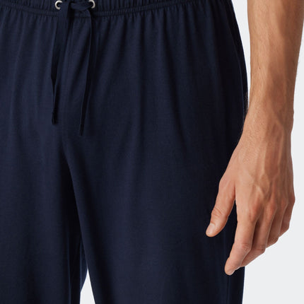 Schiesser pyjama lange broek selected premium inspiration blue heren 159630-800 Schiesser pyjama pantalon long selected premium inspiration blue hommes