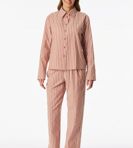 Schiesser pyjama lange broek selected premium terracotta dames 183602-532 Schiesser pyjama pantalon long selected premium terracotta femmes