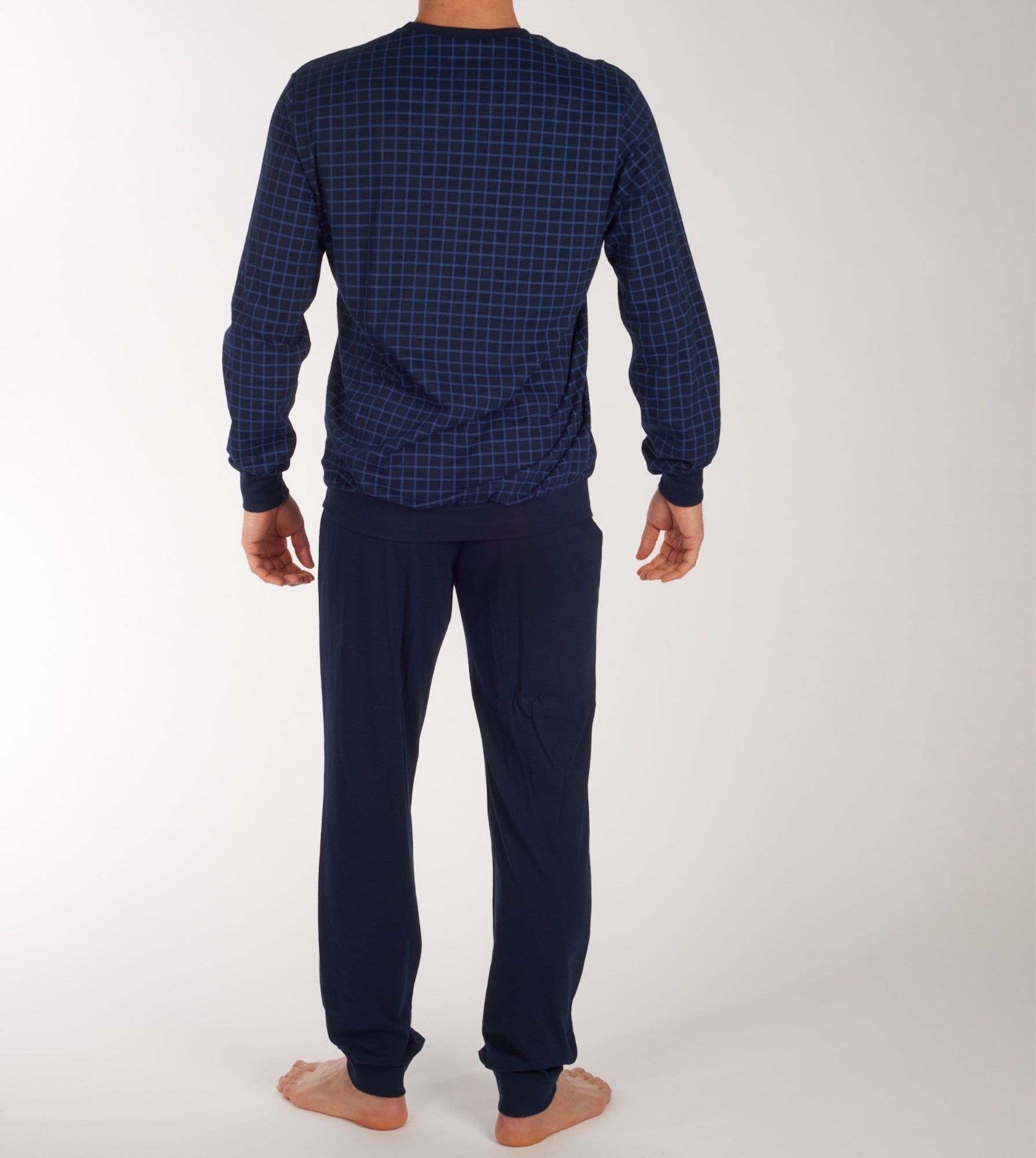 Schiesser pajama long pants uncover midnight blue men MyComfort24