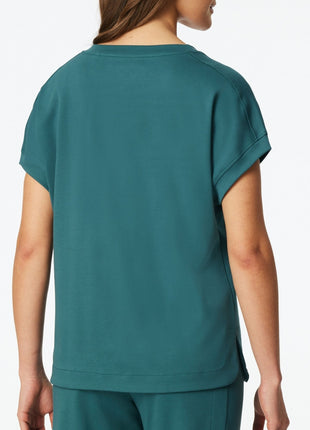 Schiesser pyjamashirt mix + relax green dames 182588-700 Schiesser haut de pyjama mix + relax green femmes