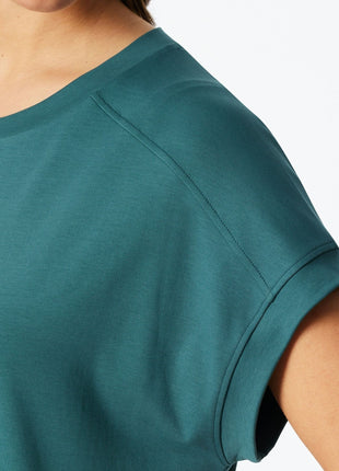 Schiesser pyjamashirt mix + relax green dames 182588-700 Schiesser haut de pyjama mix + relax green femmes