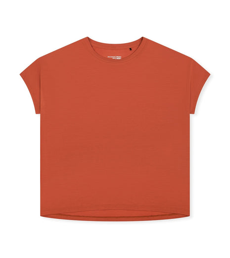 Schiesser pyjamashirt mix + relax terracotta dames 183664-532 Schiesser haut de pyjama mix + relax terracotta femmes