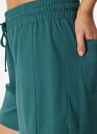 Schiesser pyjamashort mix + relax green dames 182589-700 Schiesser short de pyjama mix + relax green femmes