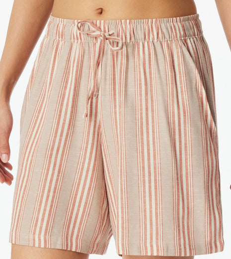 Schiesser pyjamashort mix + relax mocha dames 183675-904 Schiesser short de pyjama mix + relax mocha femmes