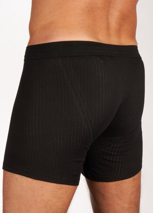 Schiesser short 2 pack authentic 4-1 rib shorts black heren 103399-000 Schiesser boxer 2 pack authentic 4-1 rib shorts black hommes
