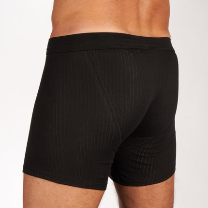 Schiesser short 2 pack authentic 4-1 rib shorts black heren 103399-000 Schiesser boxer 2 pack authentic 4-1 rib shorts black hommes
