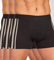 Schiesser short 3 pack 95/5 organic cotton boxer briefs stripe black heren