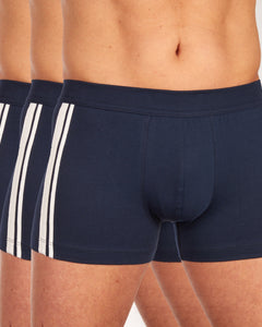 Schiesser short 3 pack 95/5 organic cotton boxer briefs dark blue heren 173816-803 Schiesser boxer lot de 3 95/5 organic cotton boxer briefs dark blue hommes
