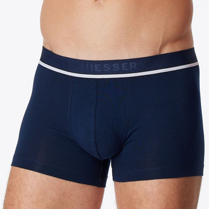 Schiesser short 3 pack 95/5 organic cotton boxer briefs grey / blue / black heren 173986-910 Schiesser boxer lot de 3 95/5 organic cotton boxer briefs grey / blue / black hommes