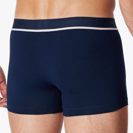 Schiesser short 3 pack 95/5 organic cotton boxer briefs grey / blue / black heren 173986-910 Schiesser boxer lot de 3 95/5 organic cotton boxer briefs grey / blue / black hommes
